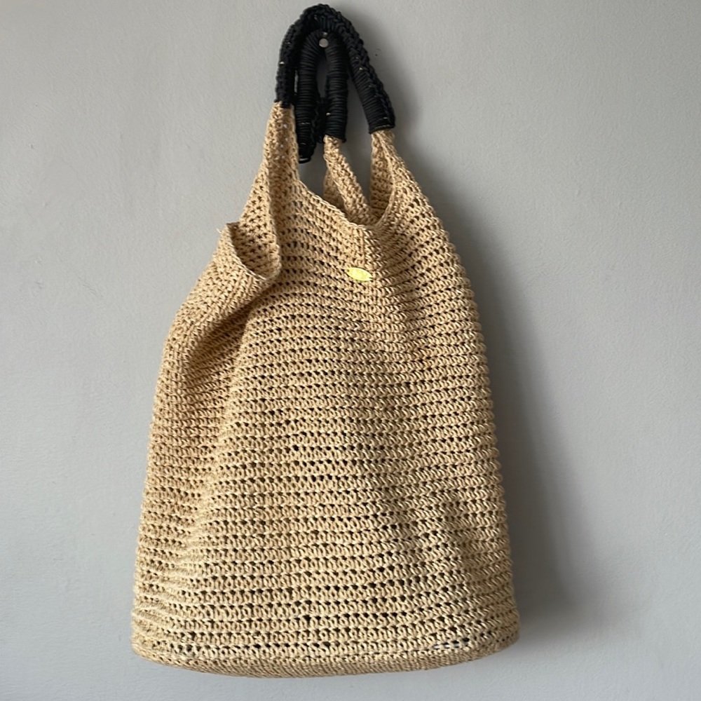 Beautiful Woven Purse or Roomy Beach Bag